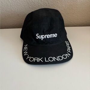 Supreme Black Hat Embroidered Logo